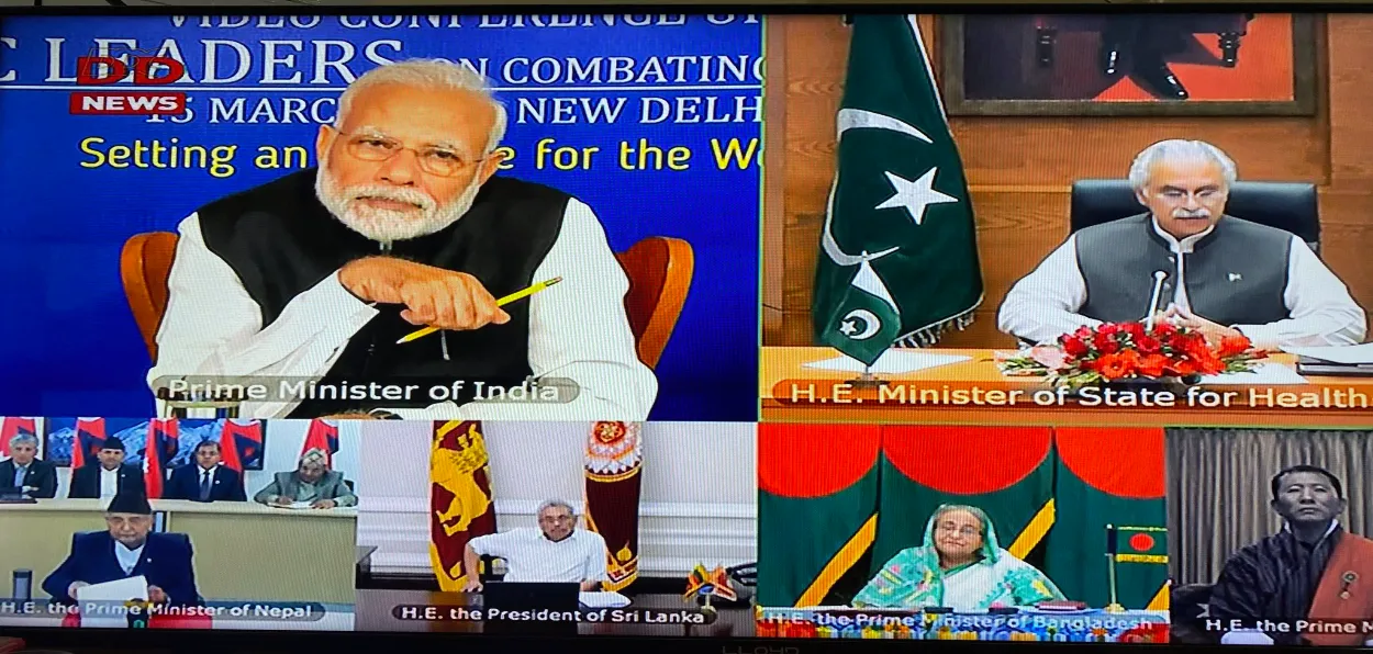 India hosted meeting of SAARC countries on COVID-19 re bring them together in the crises