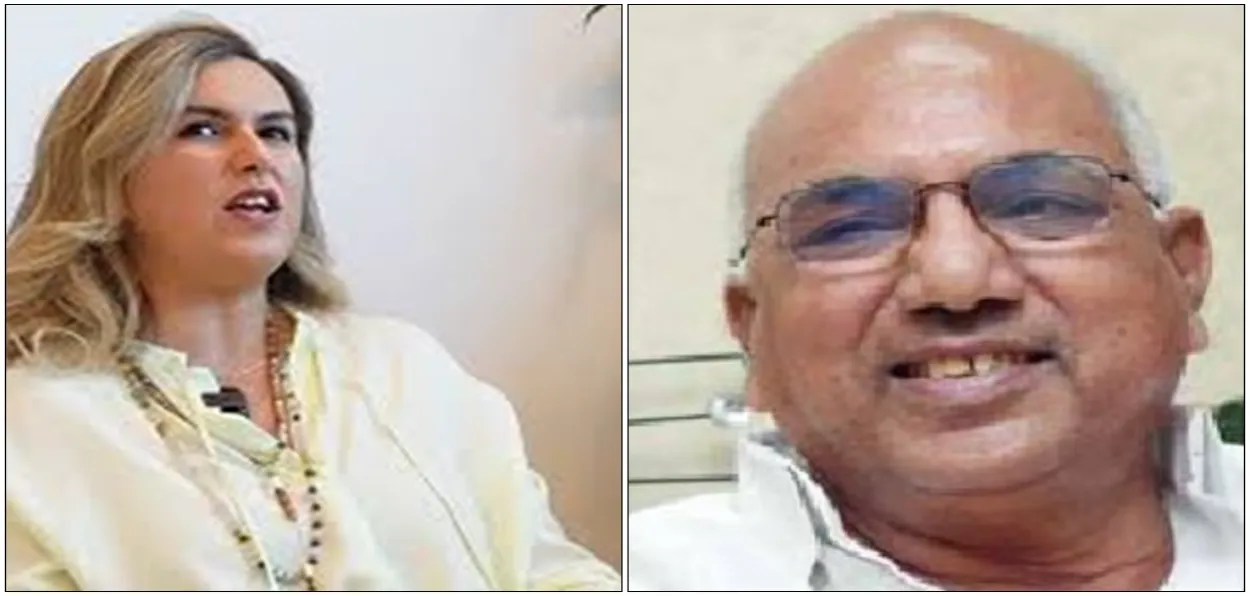 Shaikha Sabah, a yoga practitioner from Kuwait, and Maharashtra’s impaired homeopathy doctor Vilas Dangre,