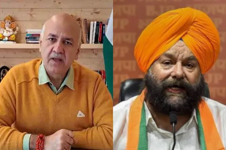 Manish Sisodia of AAP and Tarvinder Singh Marwah of BJP