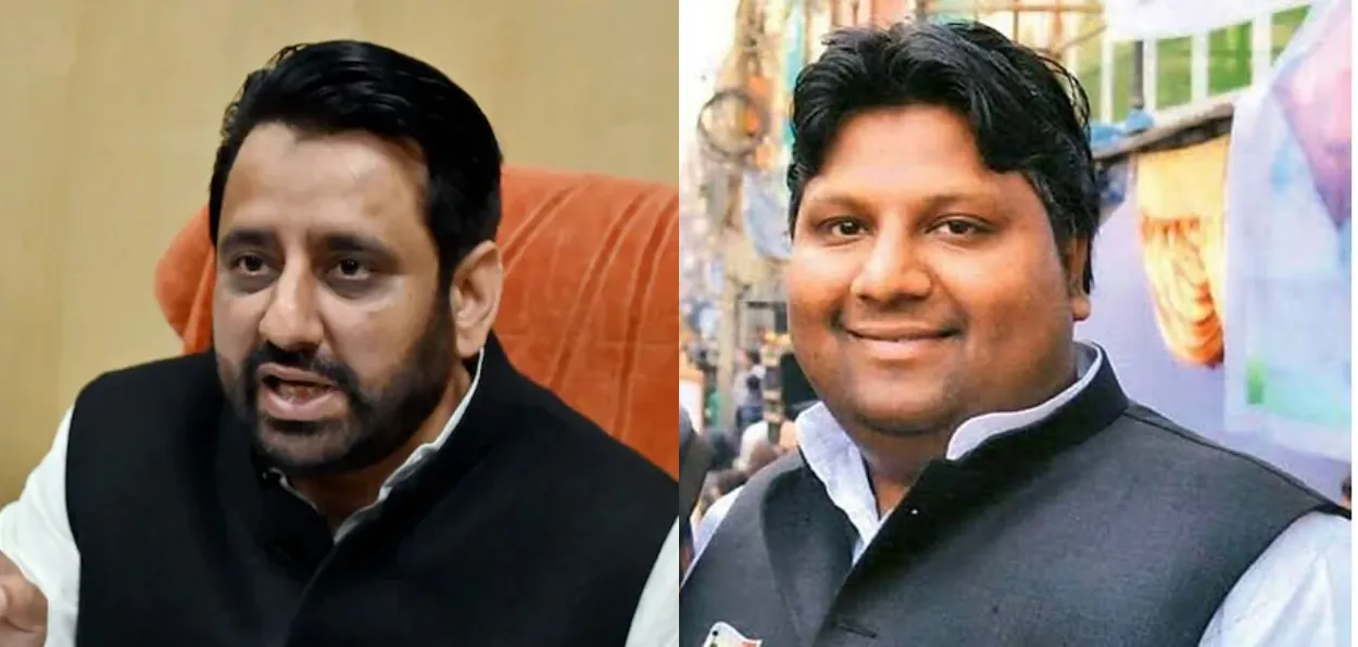 Amanatullah Khan  and Imran Hussain, who have been re-lected as MLAs 