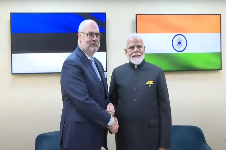 PM Modi with Estonian President in Paris