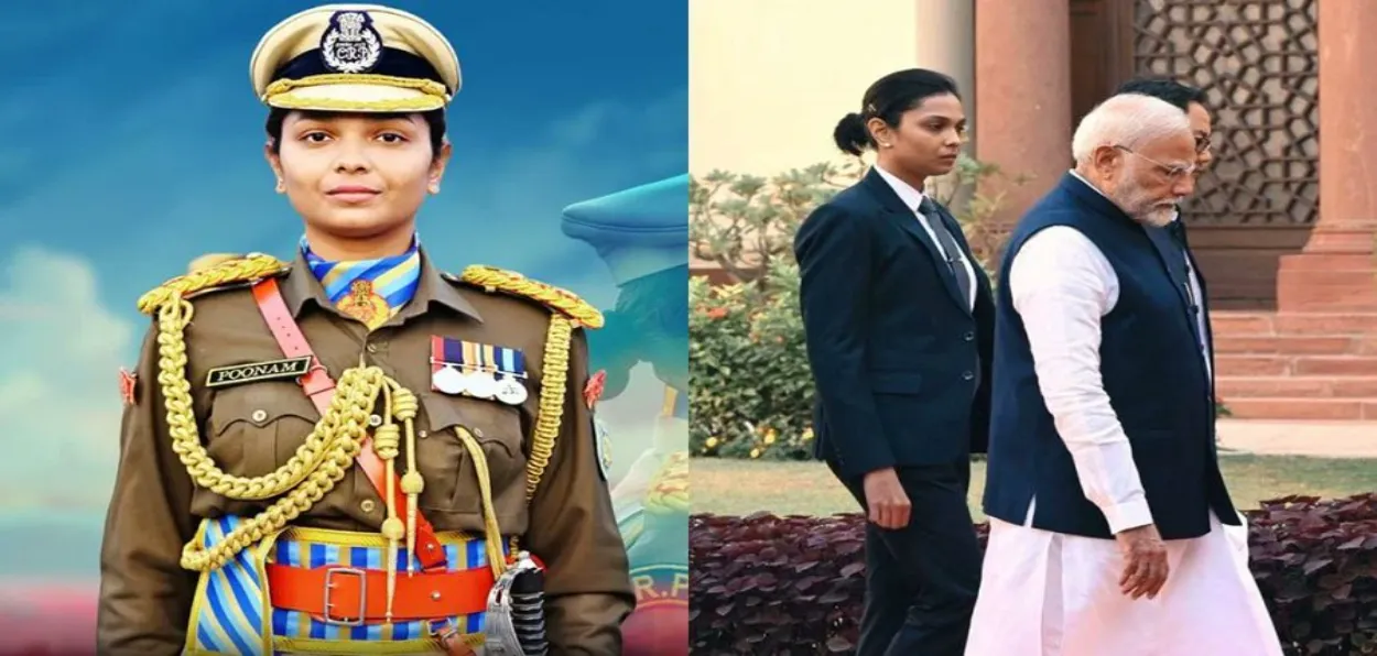 Assistant Commandant Poonam Gupta on duty