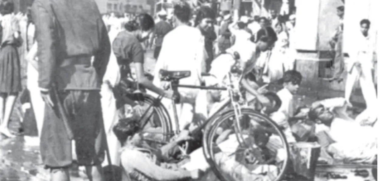 Bitish Police beating up civilians in Bombay protesting after the RIN mutiny