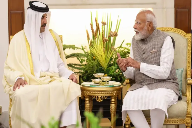 Amir of Qatar, Sheikh Tamim bin Hamad Al Thani with PM Modi