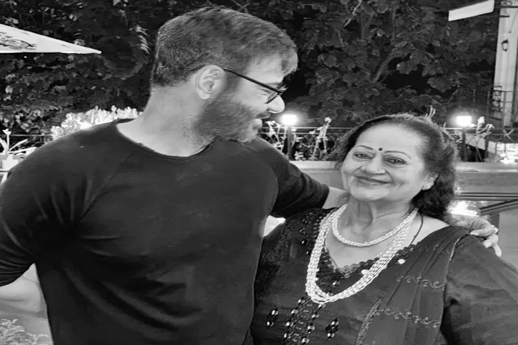 Ajay Devgan with his mother