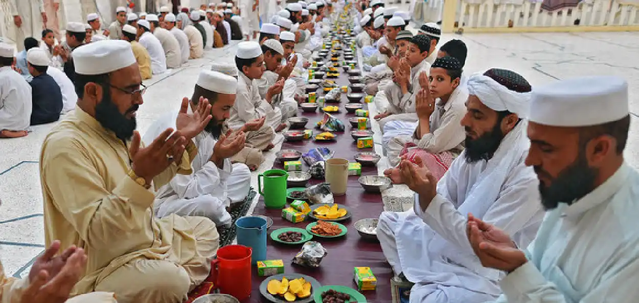 Community Iftar - Muslims breaking the fast during Ramazan (File)