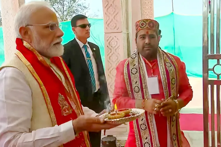 Prime Minister Narendra Modi offers prayer at Bageshwar Dham Balaji Mandir