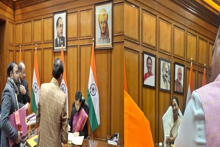 Portraits removed from CM’s office: Atishi accuses BJP of insulting Baba Saheb, Bhagat Singh