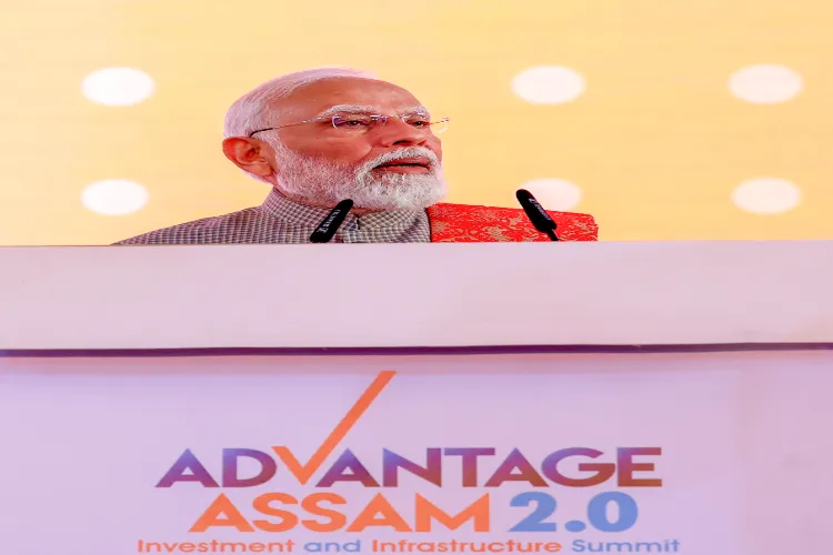 PM Narendra Modi addresses at the Advantage Assam 2.0 Investment and Infrastructure Summit in Guwahati on February 25