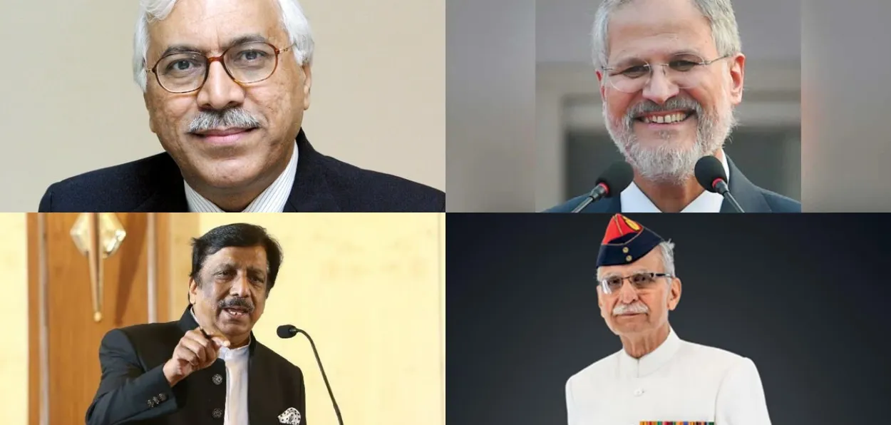  S.Y. Quraishi, Najeeb Jung, Lt Gen (Retd.) Zameer Uddin Shah, andShahid Siddiqui (Clockwise from top left)