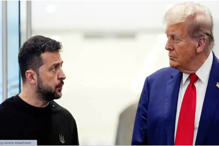 Ukranian President Volodymyr Zelenskyy  and US President Donald Trump