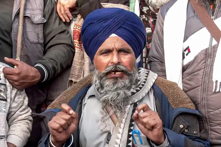 Farmer leader Sharvan Singh Pandher addressing a press conference in Amritsar (File photo)