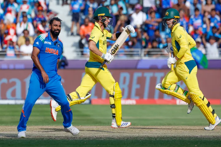 Dubai: India’s Mohammed Shami celebrates the dismissal of Australia’s Nathan Ellis during the ICC Champions Trophy semifinal cricket match between India and Australia at Dubai International Stadium in Dubai on March 4, 2025