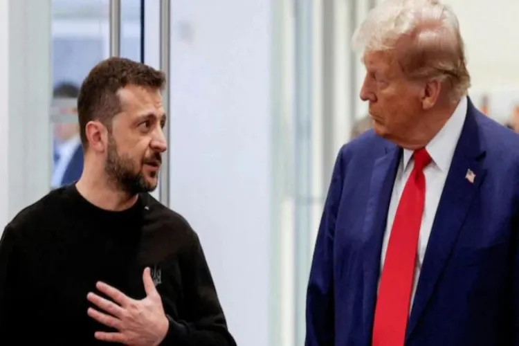 Ukranian President Volodymyr Zelenskyy  and US President Donald Trump