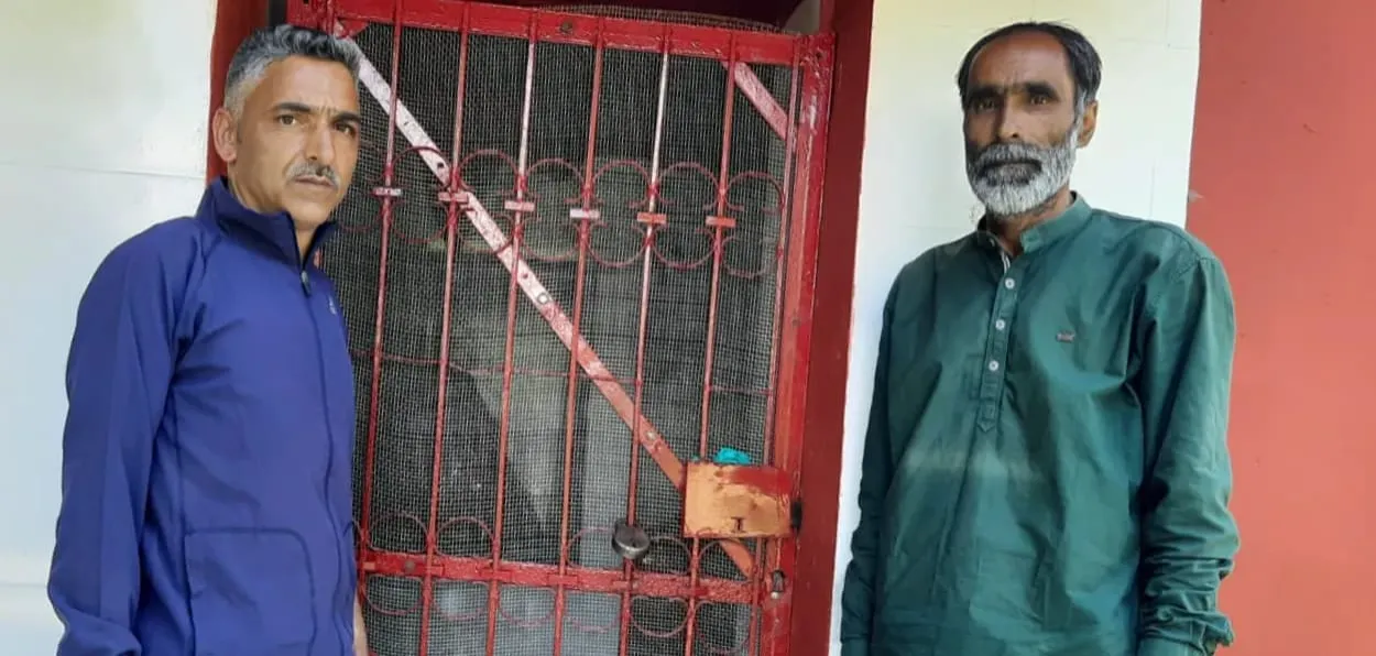 Pervez Ahmed Sheikh (Left) with a local at the Jaya Devi Temple of Bijbehara, Kashmir (Pics by Ehsan Fazili)