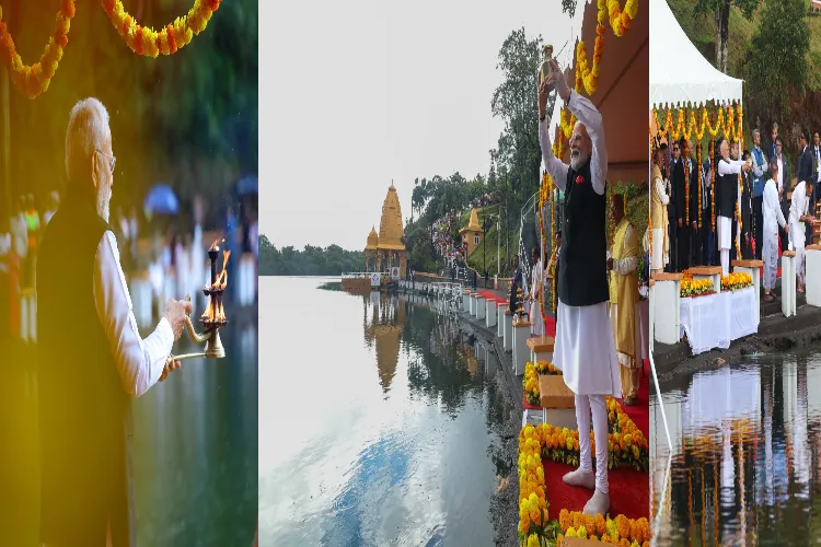 Highlighting India-Mauritius spiritual connect, PM Modi offers prayers at revered Ganga Talao