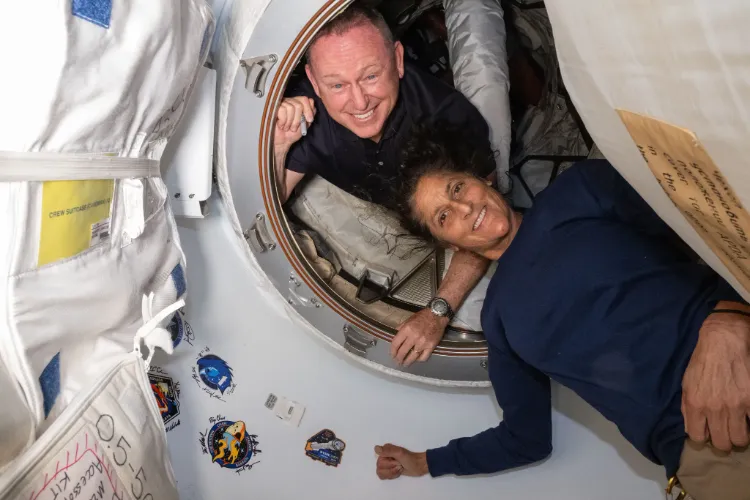 Sunita Williams, Barry Wilmore inside the International Space Station