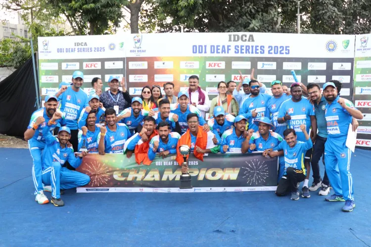  India clinch triumphant victory in ODI deaf series against Australia/ Credit: IDCA