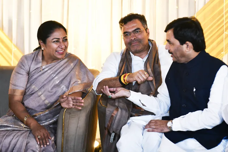 Delhi Chief Minister Rekha Gupta in conversation with BJP national spokesperson Syed Shahnawaz Hussain during the Iftar and Dinner hosted by Delhi Haj Committee Chairperson, Kausar Jahan, at India Islamic Cultural Centre in New Delhi on Saturday