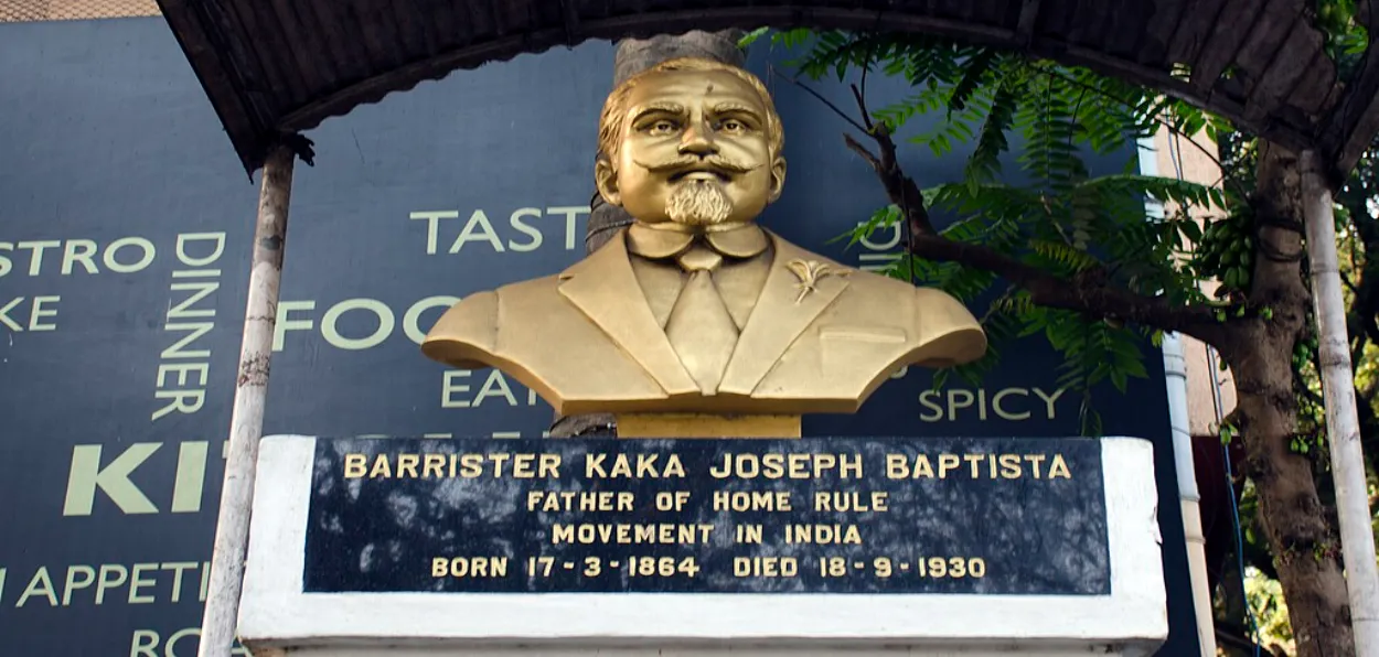 Bust of Joseph Joseph Baptista in a Mumbai Park (Photo Courtesy Rangan Datta for WiKi))