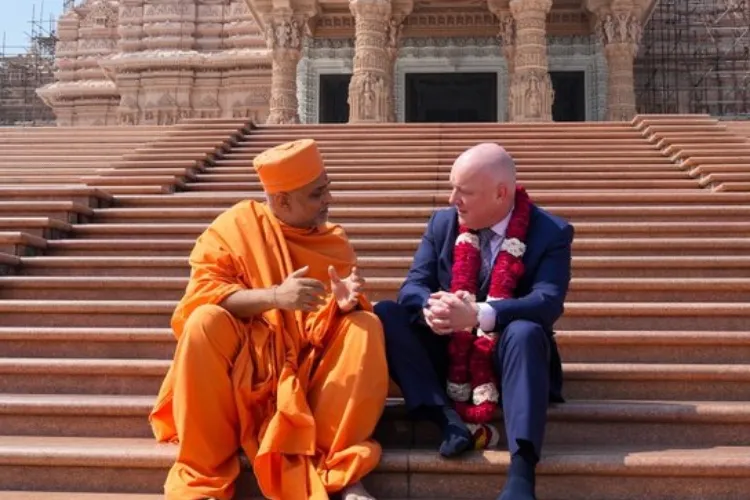 Prime Minister of New Zealand, Christopher Luxon visited the Akshardham temple