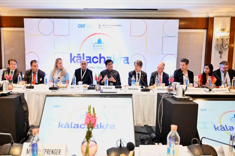 Union Minister of Commerce and Industry Piyush Goyal participates in Dinner Roundtable Discussion on 'Resilience and Diversification: The Trade Recast' during Raisina Dialogue 2025 in New Delhi on Tuesday