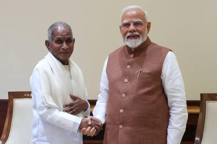 Prime Minister Narendra Modi with music composer Ilaiyaraaja