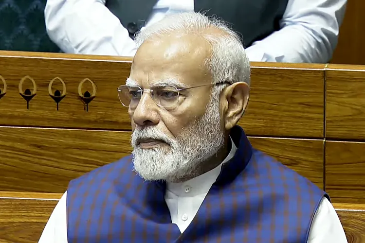 Prime Minister Narendra Modi in the Lok Sabha during the Budget Session, in New Delhi on Wednesday.