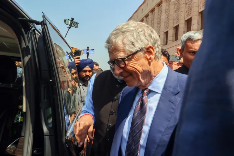 Microsoft founder Bill Gates at Parliament House during the budget session of the Eighteenth Lok Sabha in New Delhi on March 19, 2025.